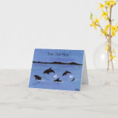 イルカ カード (黄色い花)