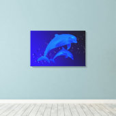 イルカ キャンバスプリント (インサイチュ (ウッドフロア))