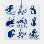 イルカ、クジラ、ペンギン セラミックオーナメント (裏面)