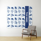 イルカ、クジラ、ペンギン タペストリー (インサイチュ(横))