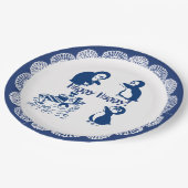 イルカ、クジラ、ペンギン ペーパープレート (アングル)