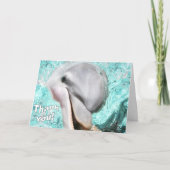 イルカ コースト 海の生物 サンキューカード (正面)