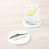 イルカ デルフィヌス・デルフィス、アンティーク海洋動物 コースター (側面)