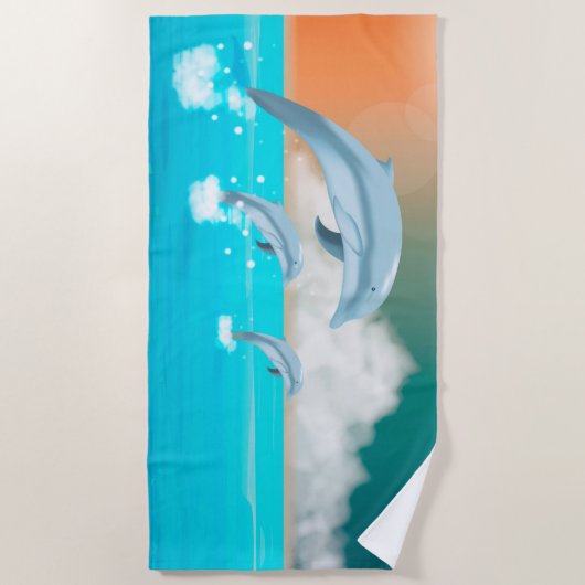 イルカ ビーチタオル (正面)