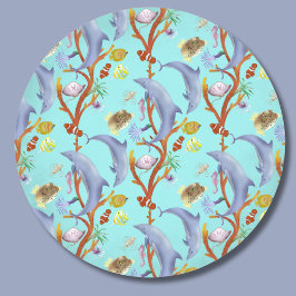 イルカ、ピエロ魚その他の魚 ラウンドシール