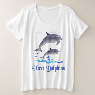 イルカ プラスサイズTシャツ