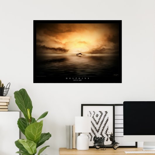 イルカ ポスター (ホームオフィス)