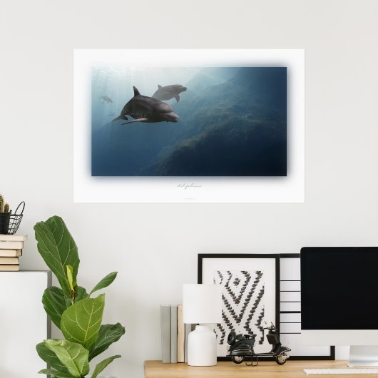イルカ ポスター (ホームオフィス)