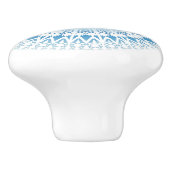 イルカ マンダラ 青 白 海洋 セラミックノブ (側面)