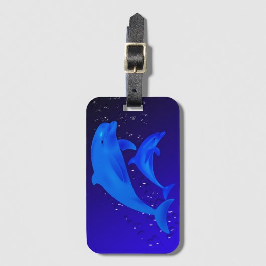 イルカ ラゲッジタグ (正面縦)
