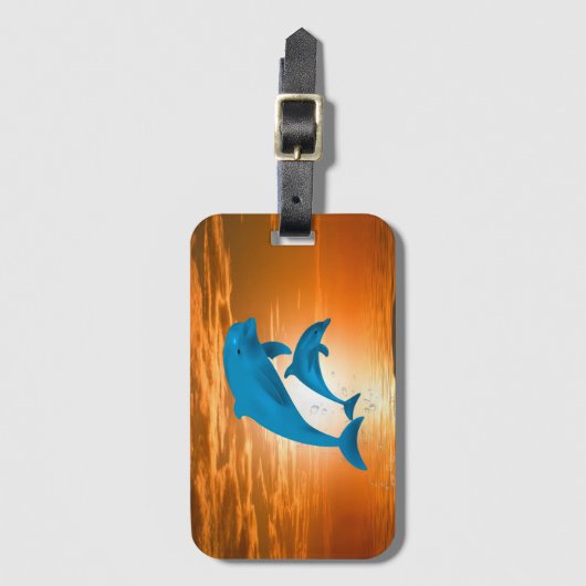 イルカ ラゲッジタグ (正面縦)