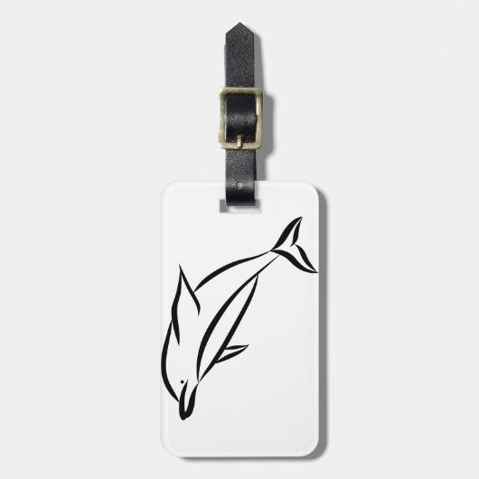 イルカ ラゲッジタグ (正面縦)