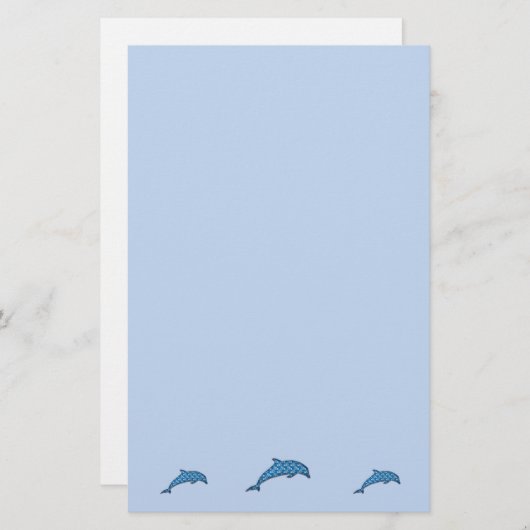 イルカ 便箋 (正面/裏面)