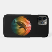 イルカ 夏 海 オーシャン 夕焼け Case-Mate iPhoneケース (裏面(横))