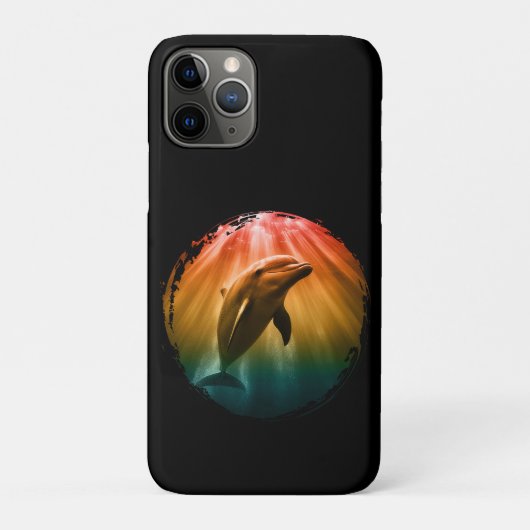 イルカ 夏 海 オーシャン 夕焼け Case-Mate iPhoneケース (裏)