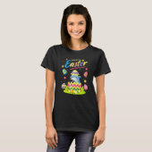 イルカ 復活祭 エッグ イルカ ハッピーイースター Tシャツ (正面フル)