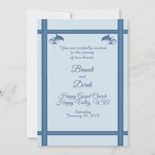 イルカ 招待状 (正面)