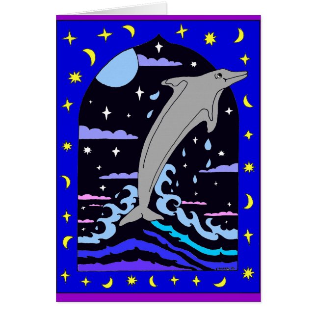 イルカ"星のための跳躍"カード (正面)