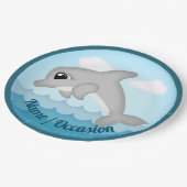 イルカ，海獣，海洋生物パーティープレート ペーパープレート (アングル)