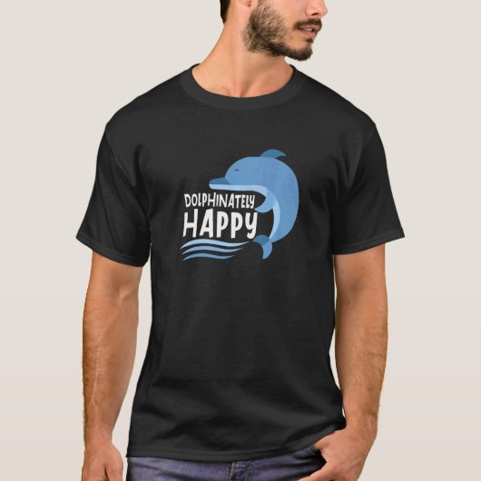 イルカ 海 イルカ 魚 Tシャツ (正面)