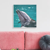 イルカ（緑） キャンバスプリント (インサイチュ (リビング))