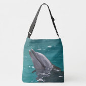 イルカ(緑) クロスボディバッグ (裏面)