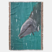 イルカ（緑） スローブランケット (正面縦)
