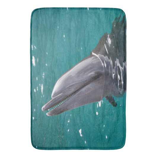 イルカ（緑） バスマット (正面縦)