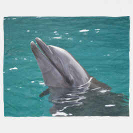 イルカ（緑） フリースブランケット