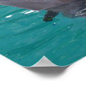 イルカ（緑） ポスター (角)