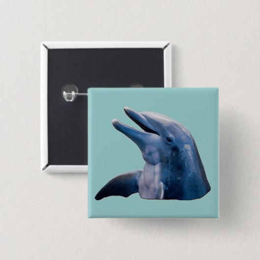 イルカ 缶バッジ (正面&裏面)