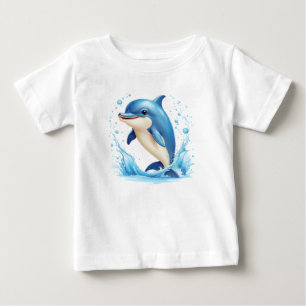 イルカ,自然,水写真 ベビーTシャツ