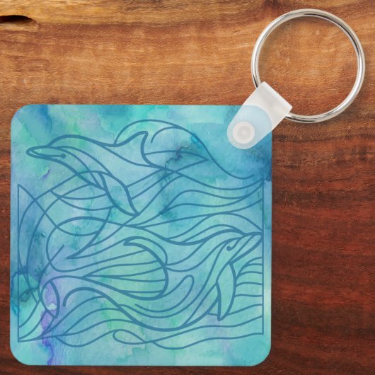 イルカ – 青 キーホルダー (裏面)