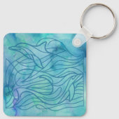 イルカ – 青 キーホルダー (裏面)