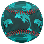 イルカ，魚，自然,水中競技,デザイン，美しい ソフトボール (裏面)