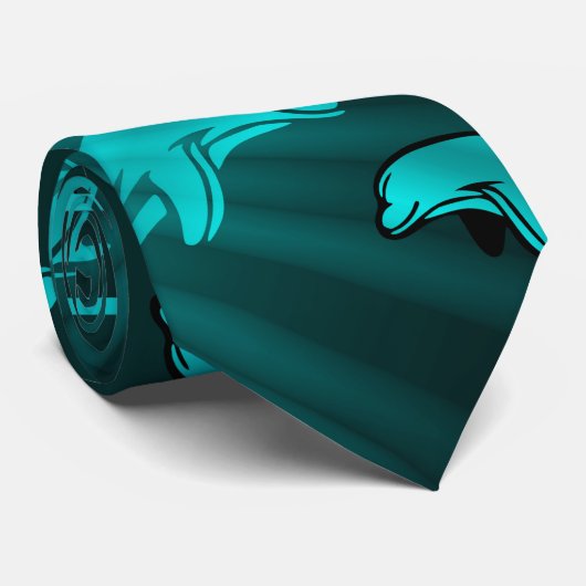 イルカ,魚,自然,水中競技,デザイン,美しい ネクタイ (ロール)