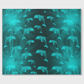 イルカ，魚，自然,水中競技,デザイン，美しい ラッピングペーパー (フラット)