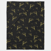 イルカ，魚，自然,水中競技,デザイン，美 フリースブランケット (正面)