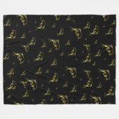 イルカ，魚，自然,水中競技,デザイン，美 フリースブランケット (正面(横))