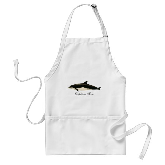 イルカ Delphinus Tursio、ヴィンテージ海洋動物 スタンダードエプロン (正面)
