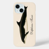 イルカ Delphinus Tursio、ヴィンテージ海洋動物 Case-Mate iPhoneケース (裏面)