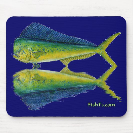 イルカ、Dorado、反射のMahiMahi マウスパッド (正面)