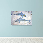 イルカ(fresco) キャンバスプリント (インサイチュ (ウッドフロア))