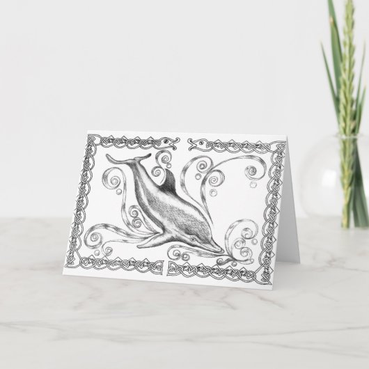 "イルカII"の挨拶状 カード (正面)