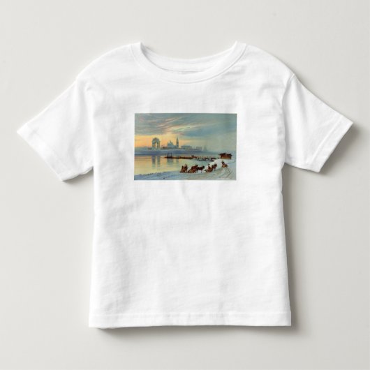 イルクツスク1886年のAngaraの堤防 トドラーTシャツ (正面)