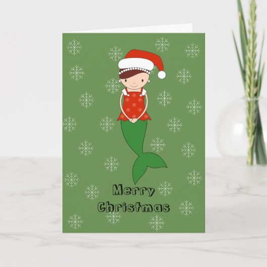 イルシノ Mermaid クリスマス スノーフレーク グリーン ホリデ (正面)