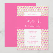 イルシマカップケーキ1歳誕生日パーティー 招待状 (正面/裏面)