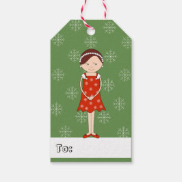 イルシマガールクリスマス雪 ギフトタグ