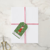 イルシマガールクリスマス雪 ギフトタグ (より糸付き)