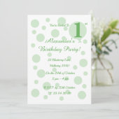 イルシマグリーンスポットとドット少年たち1st誕生日 招待状 (スタンド正面)